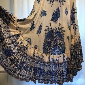 Authentic Spell Hotel Paradiso high/low maxi skirt